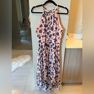 Eliza pick floral chiffon halter dress. Size 10.